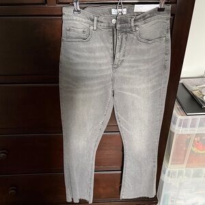Gray the kick crop Jeans high rise